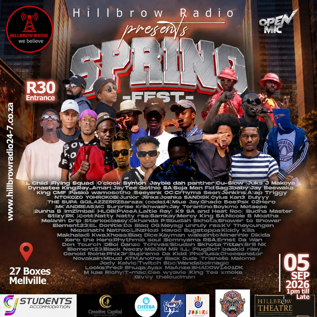 Open Mic Spring Fest on 5 September 2026