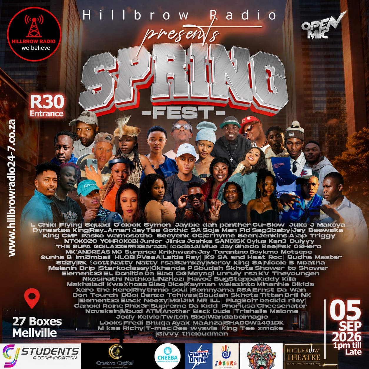 Open Mic Spring Fest on 5 September 2026
